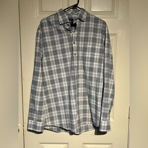 Johnnie-O Top Shelf Nall Shirt Mens Large Long Sleeve Button Wake Gray Plaid